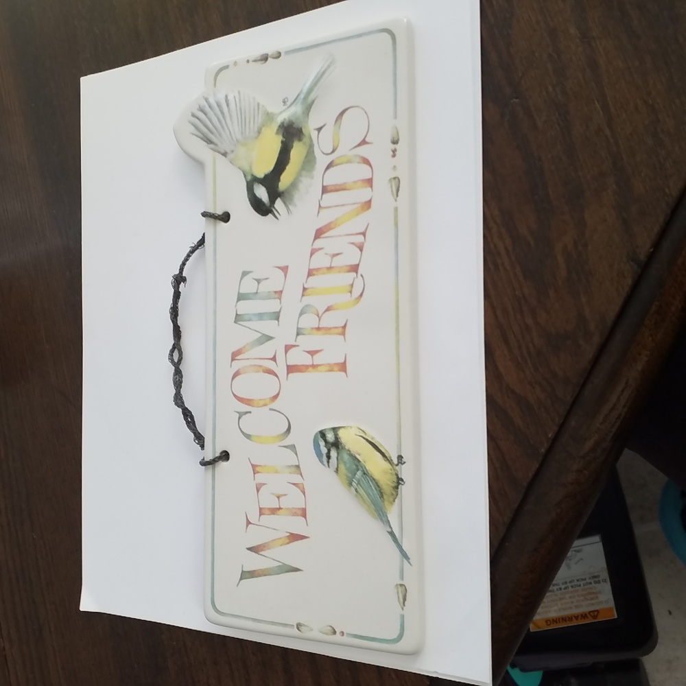 Ceramic Wall Plaque featuring Birds by Marjolein Bastin